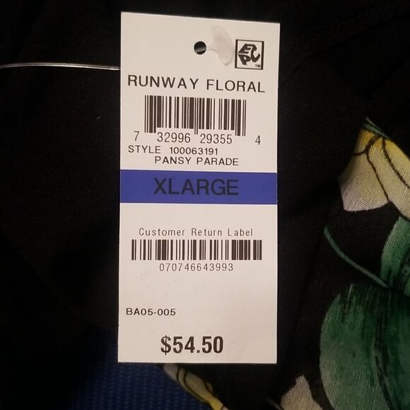 INC International Concepts Runaway Floral Tank Top SZ Xlarge - Picture 9 of 9